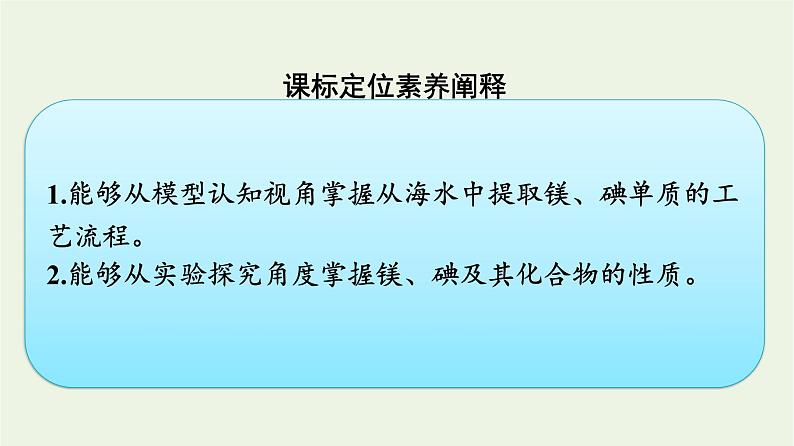 苏教版高中化学必修第一册专题3-从海水中获得的化学物质第3单元第2课时从海水中提取镁和从海带中提取碘课件02