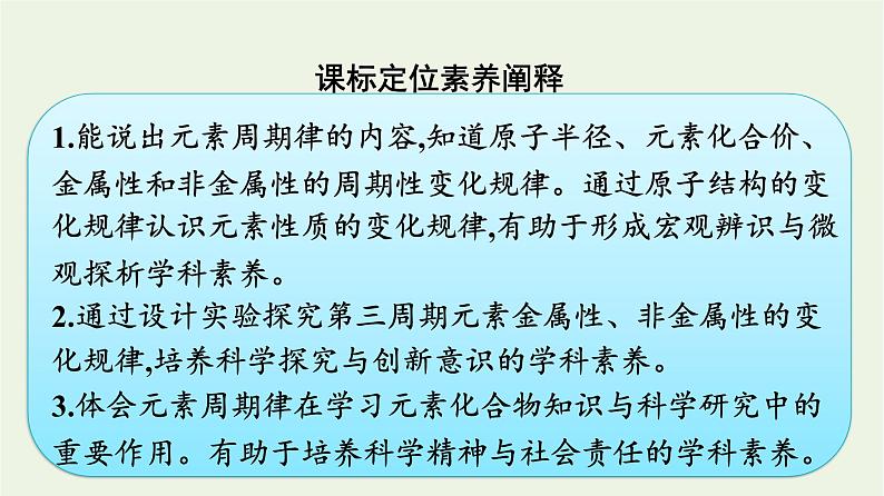 苏教版高中化学必修第一册专题5-微观结构与物质的多样性第1单元第1课时元素周期律课件第2页