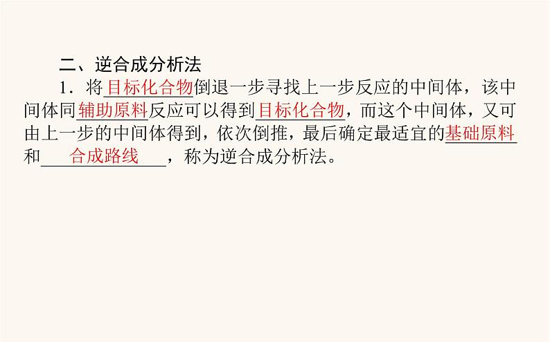 人教版高中化学选择性必修第三册第3章烃的衍生物5有机合成课件第7页