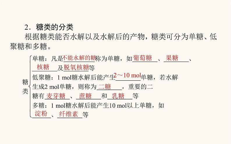 人教版高中化学选择性必修第三册第4章生物大分子1糖类课件第5页