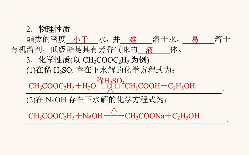 人教版高中化学选择性必修第三册第3章烃的衍生物4.2羧酸衍生物课件第6页