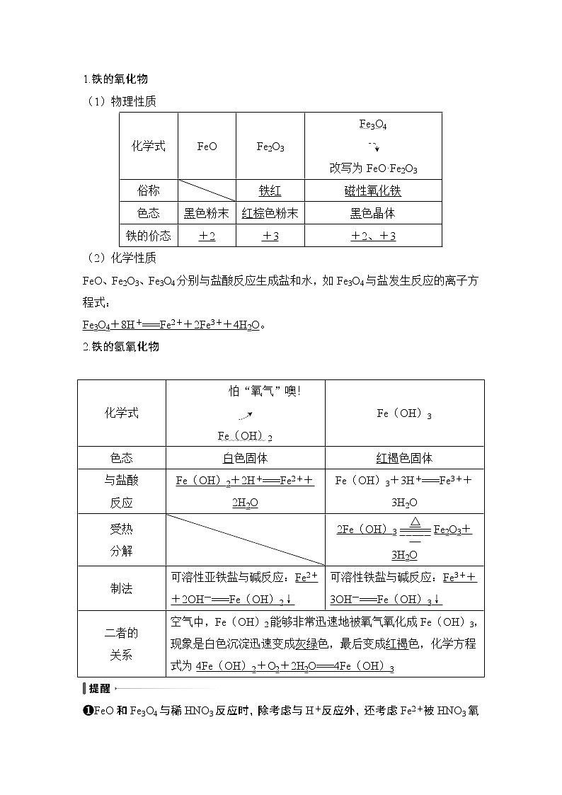 2023版创新设计高考化学（新教材人教版）总复习一轮讲义第二讲　铁及其化合物第3页
