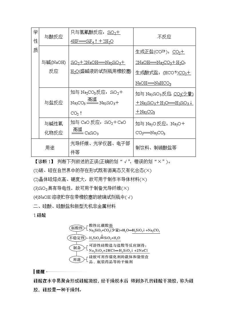 2023版创新设计高考化学（新教材人教版）总复习一轮讲义第四讲　无机非金属材料第3页