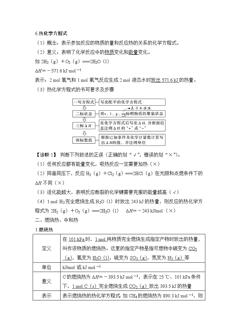 2023版创新设计高考化学（新教材人教版）总复习一轮讲义第一讲　化学反应的热效应第3页