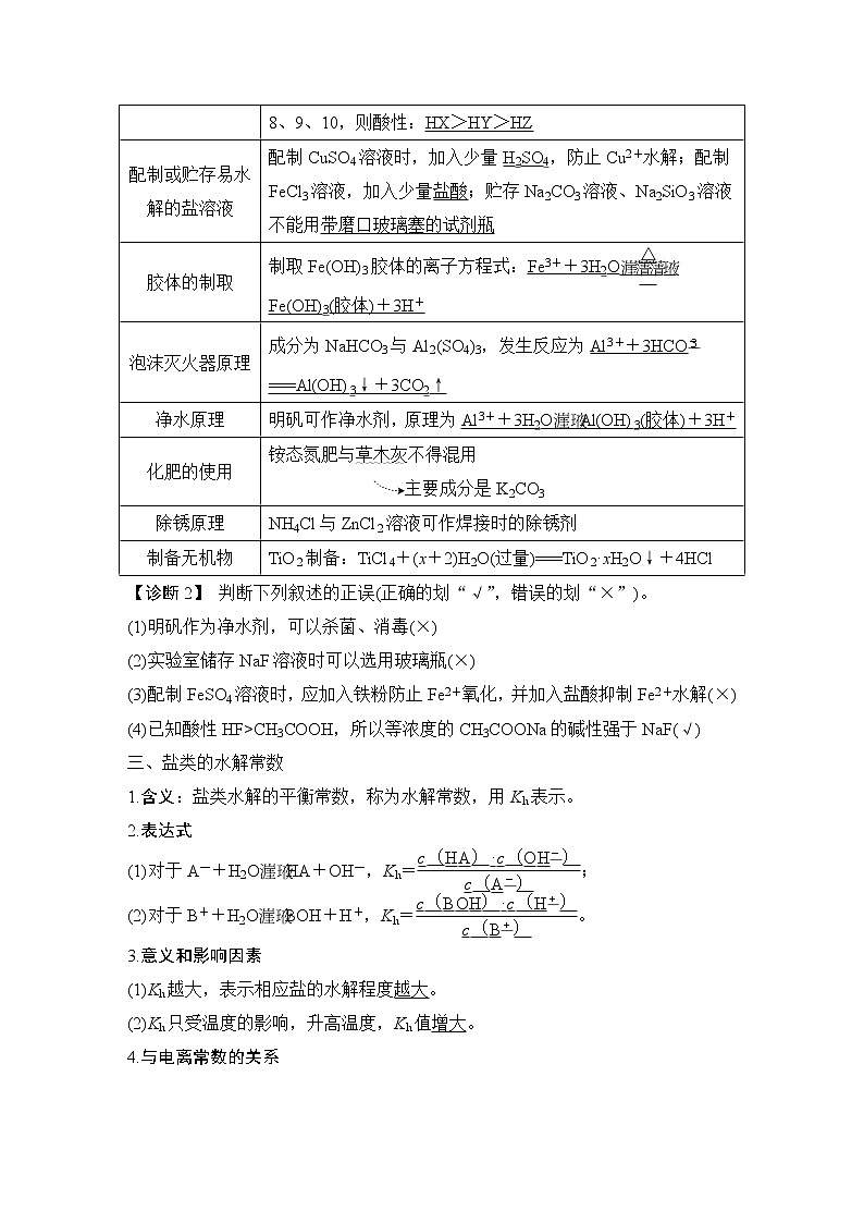 2023版创新设计高考化学（新教材人教版）总复习一轮讲义第三讲　盐类的水解第3页