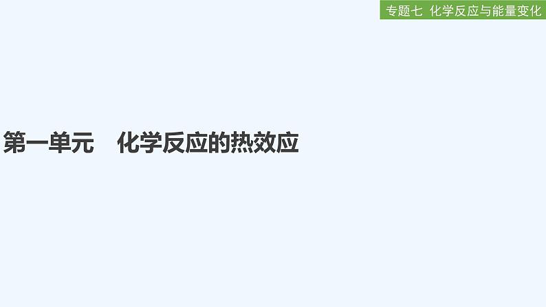 2023版创新设计高考化学（新教材苏教版）总复习一轮课件第一单元　化学反应的热效应第1页