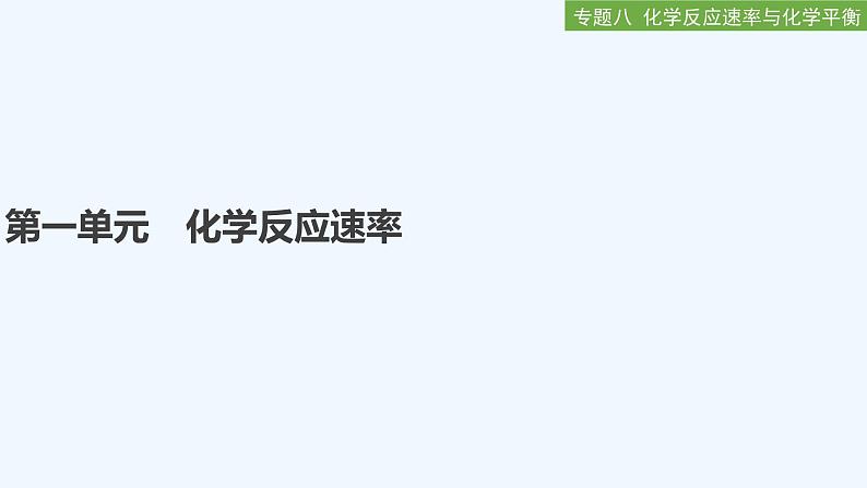 2023版创新设计高考化学（新教材苏教版）总复习一轮课件专题八 化学反应速率与化学平衡01