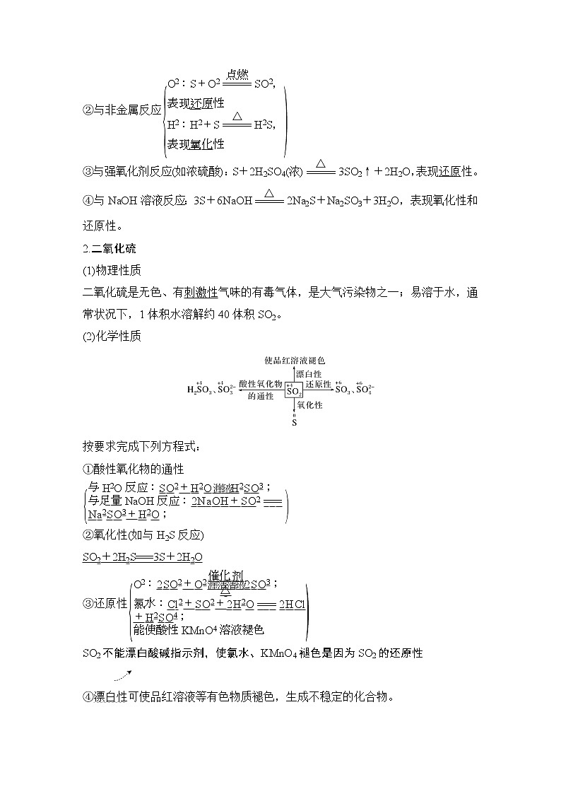2023版创新设计高考化学（新教材苏教版）总复习一轮讲义专题四 硫、氮及其化合物02