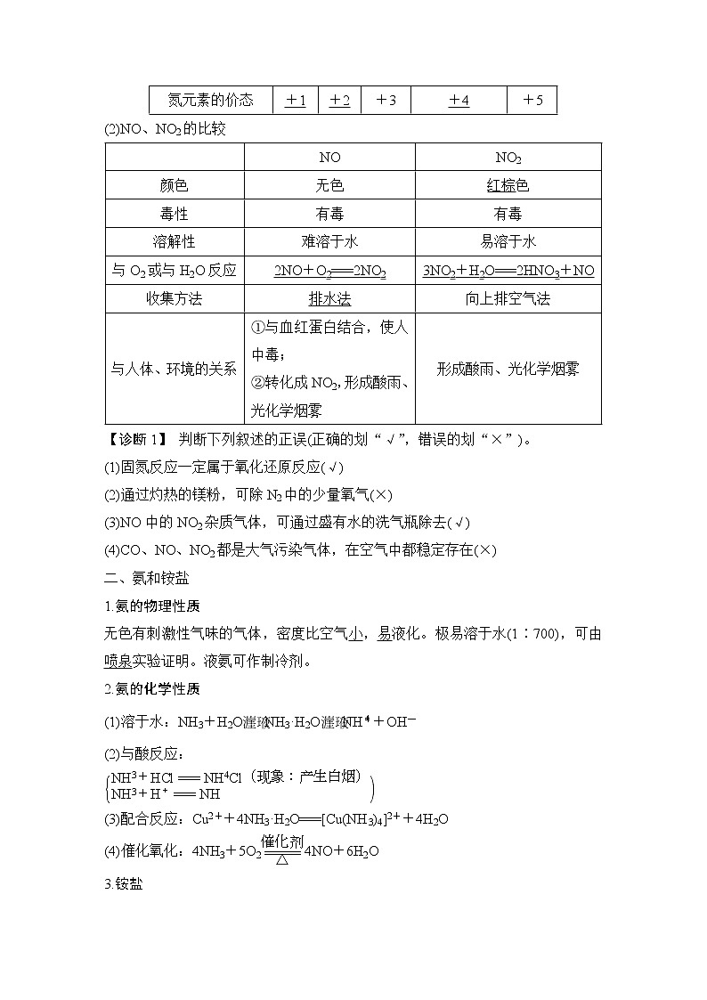 2023版创新设计高考化学（新教材苏教版）总复习一轮讲义专题四 硫、氮及其化合物02