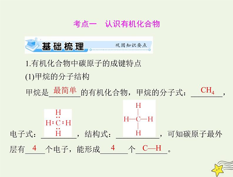 2023版高考化学一轮总复习第十章第一节认识有机化合物乙烯和高分子材料课件第7页