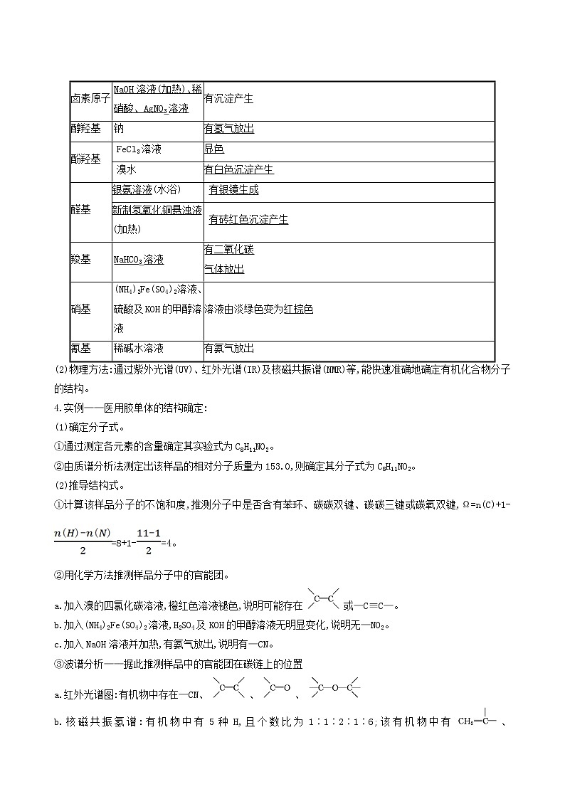 鲁科版高中化学选择性必修3第3章有机合成及其应用合成高分子化合物2有机化合物结构的测定学案第3页