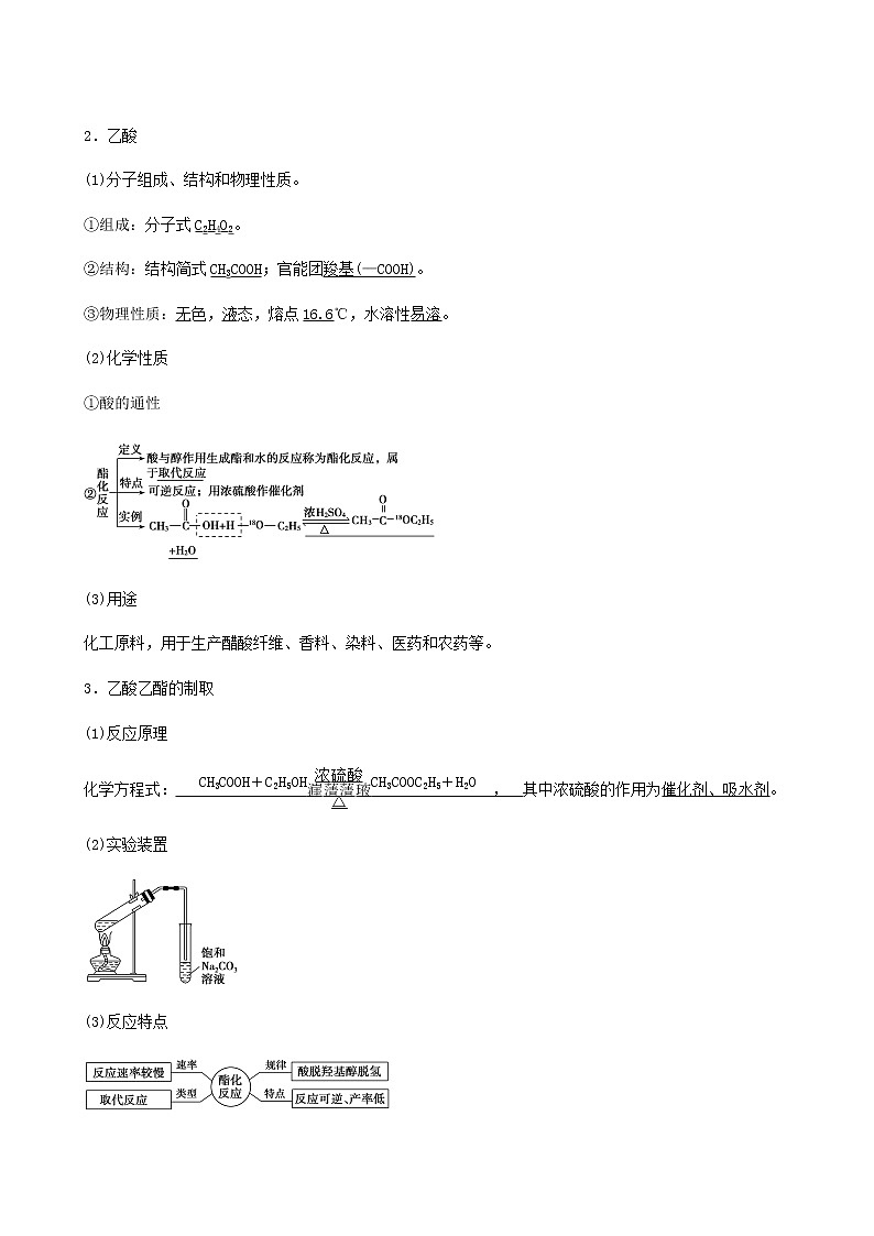 苏教版高考化学一轮复习专题9有机化合物的获得与应用第28讲食品中的有机化合物学案第2页
