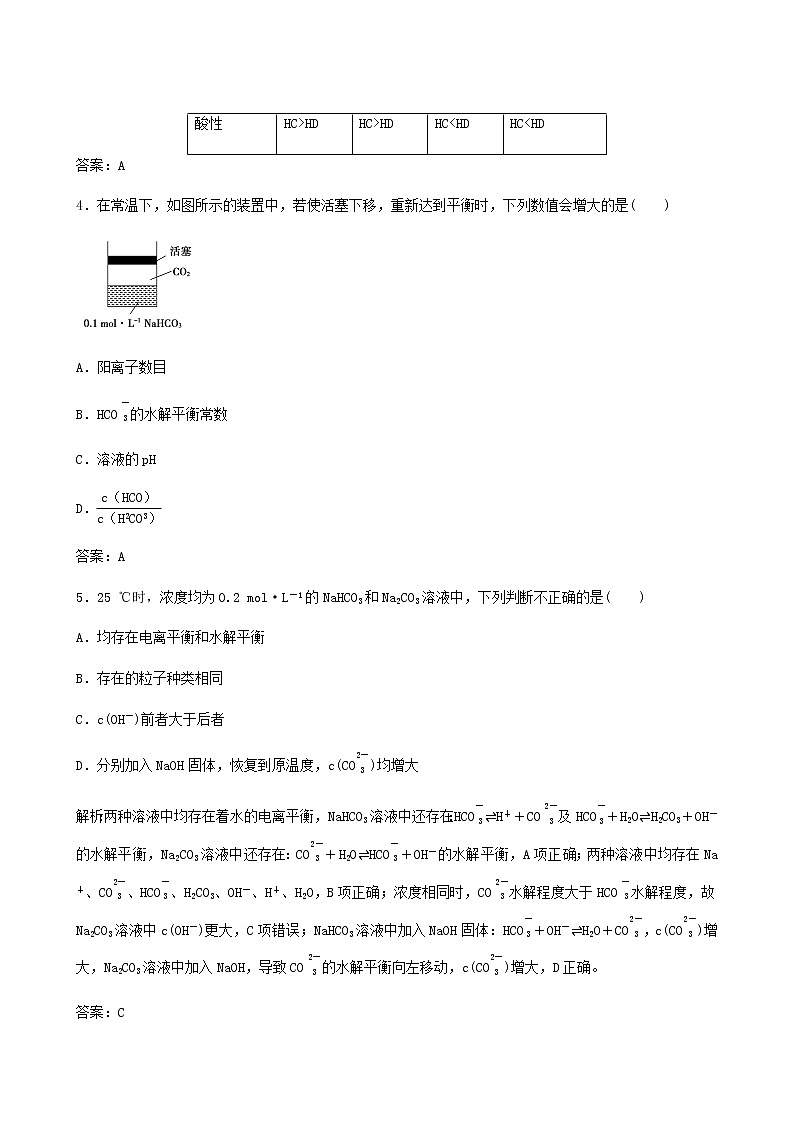 苏教版高考化学一轮复习专题练8溶液中的离子反应第25讲盐类水解含答案02
