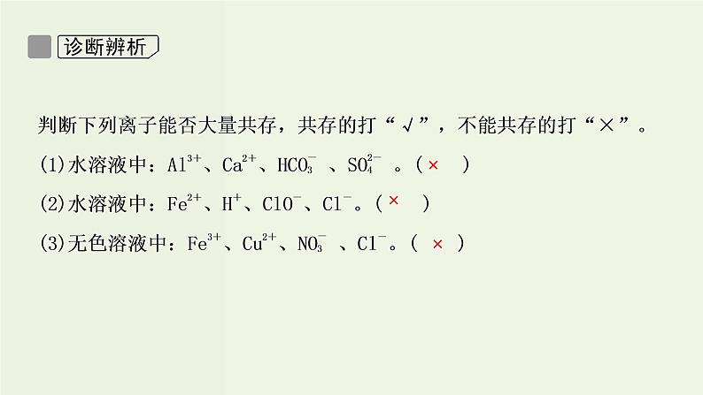 苏教版高考化学一轮复习2化学反应第7讲离子共存离子的检验和推断课件07