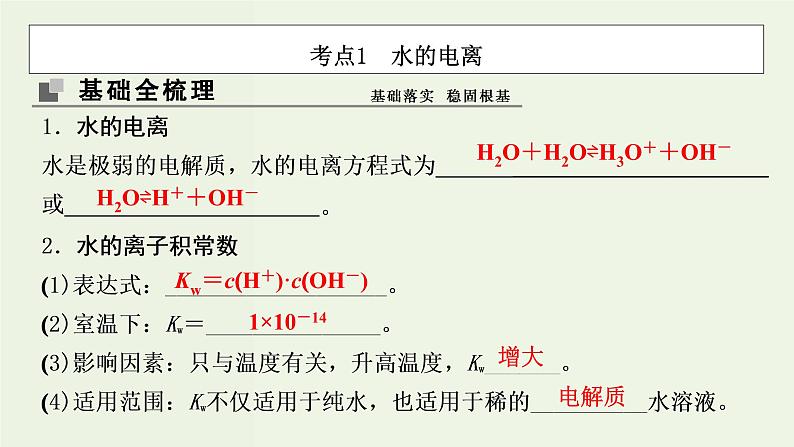 苏教版高考化学一轮复习8溶液中的离子反应第24讲水的电离和溶液的酸碱性课件03