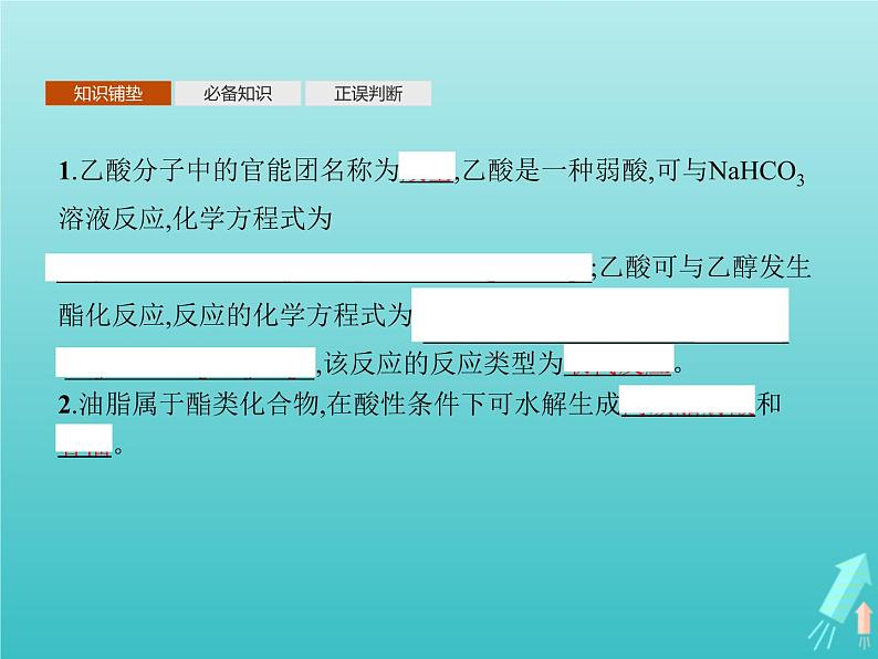 鲁科版高中化学选择性必修3第2章官能团与有机化学反应烃的衍生物第4节第1课时羧酸酯和油脂课件03