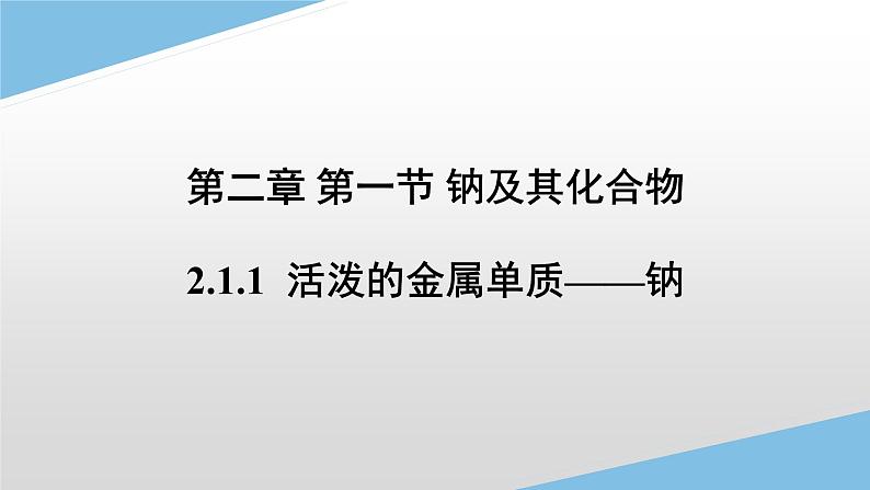 2.1.1活泼的金属单质——钠第1页