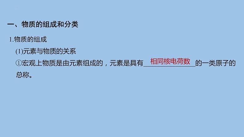 2023届高三化学高考备考一轮复习物质的组成、性质及分类课件04