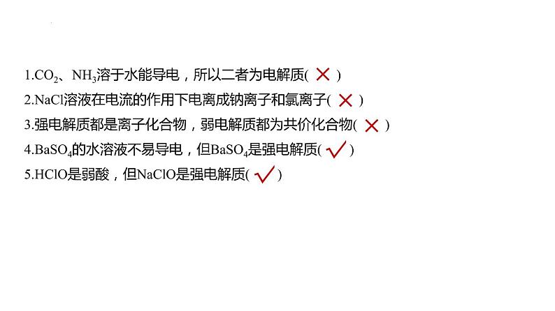 2023届高三化学高考备考大一轮复习第一章化学物质及其变化（02）离子反应、离子方程式+课件05