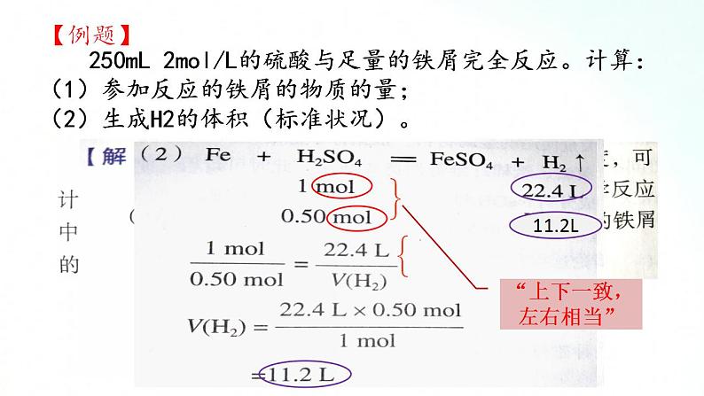 人教版化学必修一 3.2.2 物质的量在化学方程式计算中的应用 课件第5页