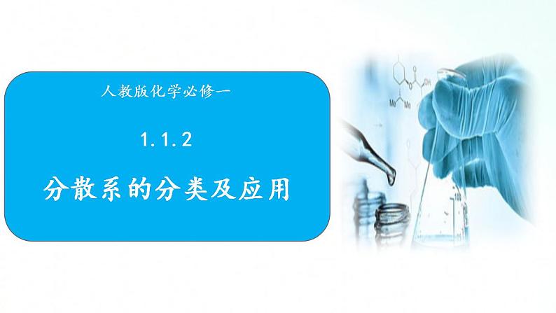 人教版化学必修一 1.1.2 分散系的分类 课件第1页