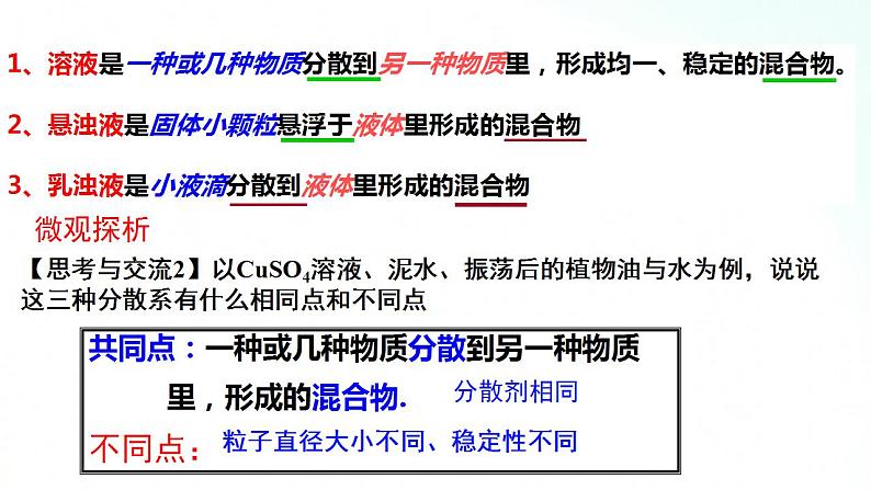 人教版化学必修一 1.1.2 分散系的分类 课件第5页