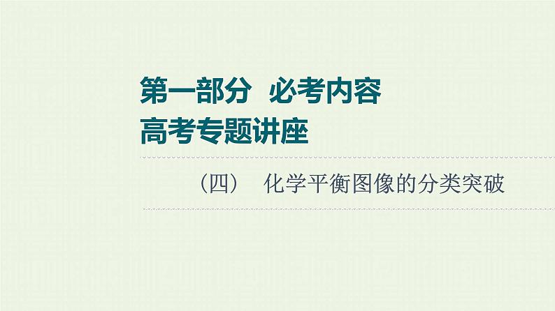 高考化学一轮复习高考专题讲座4化学平衡图像的分类突破课件01