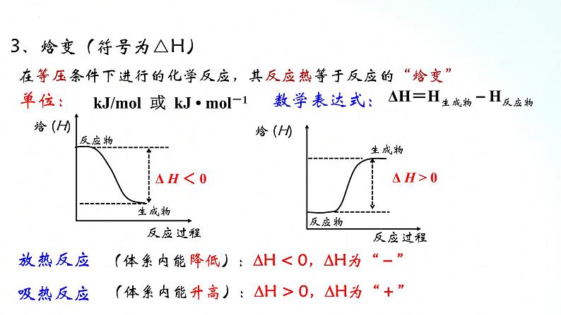 人教版化学选择性必修一 1.1.2反应热与焓变 课件.07