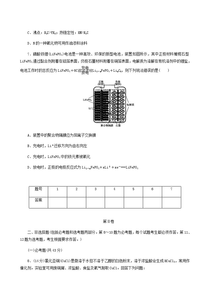 高考化学二轮复习提升模拟卷3含答案第3页