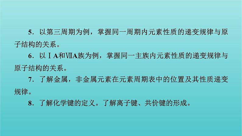 高考化学二轮复习专题5物质结构元素周期律课件第6页