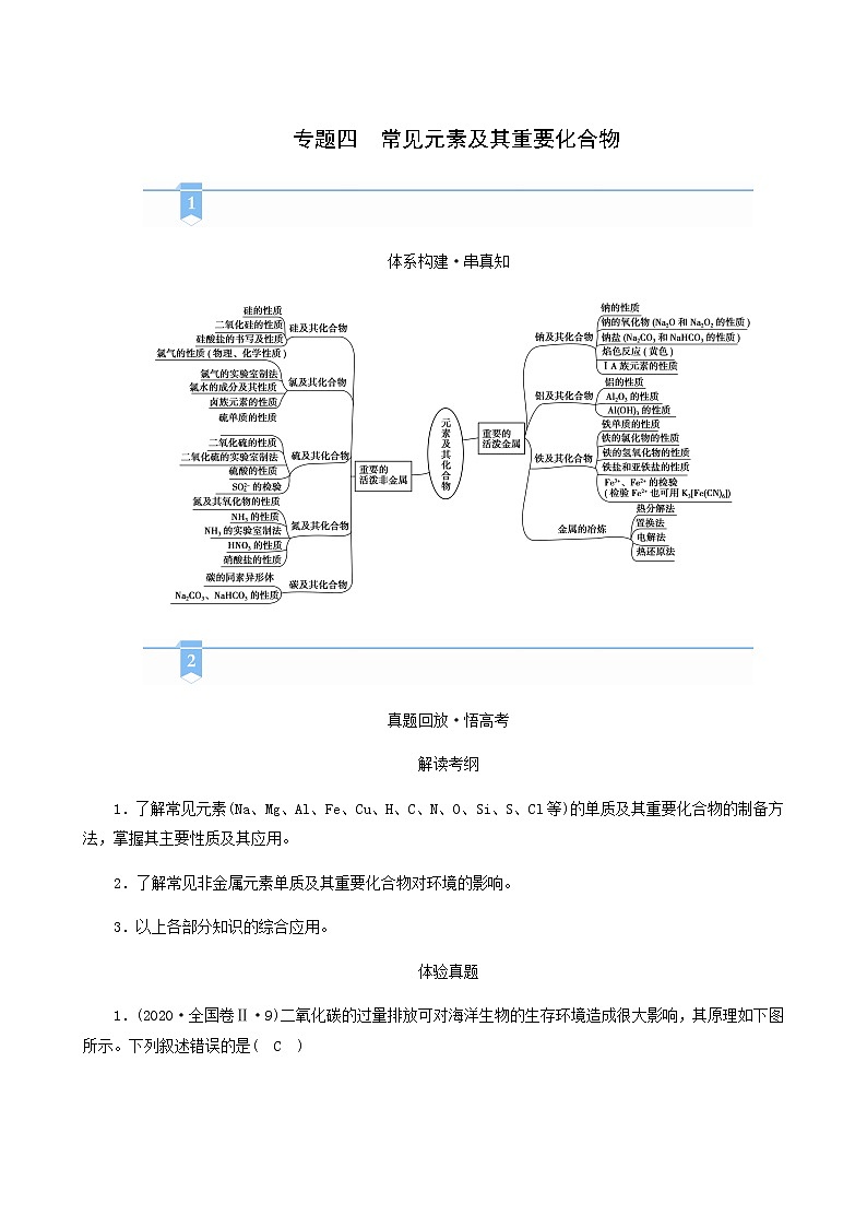 高考化学二轮复习专题4常见元素及其重要化合物学案01