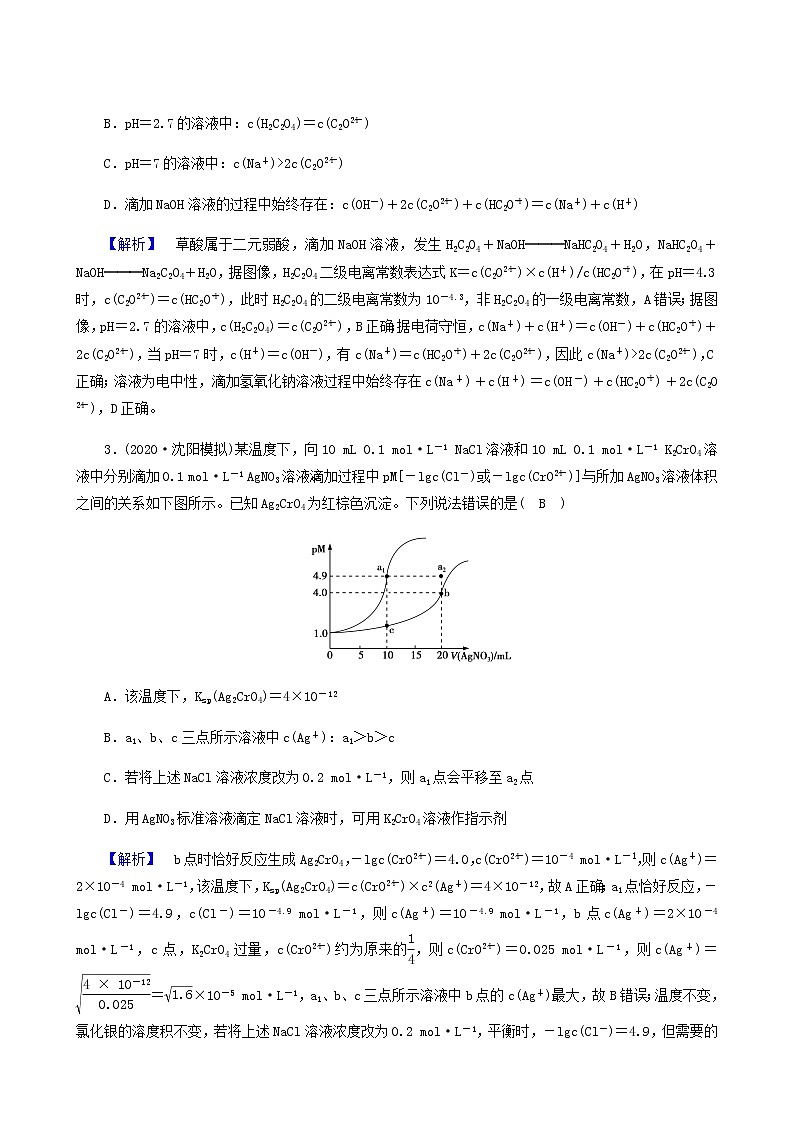 高考化学二轮复习课时作业9电解质溶液含答案02