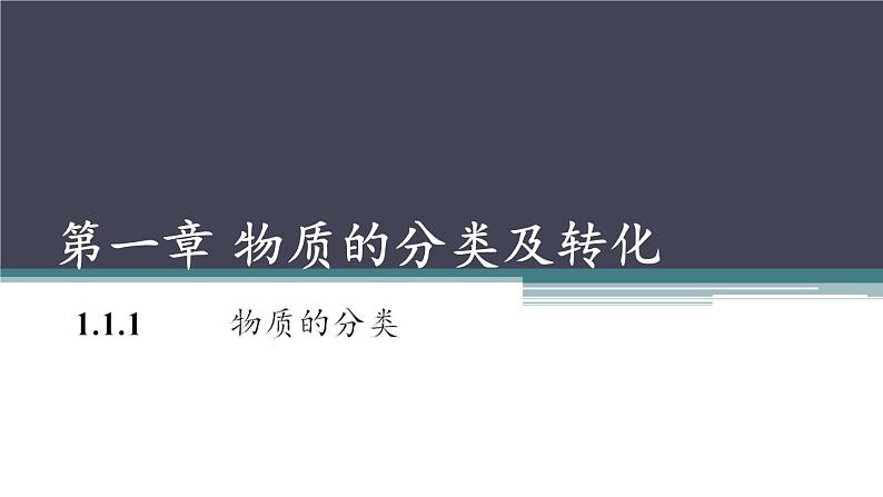 人教版（2019）高中化学必修一1.1.1物质的分类 课件01