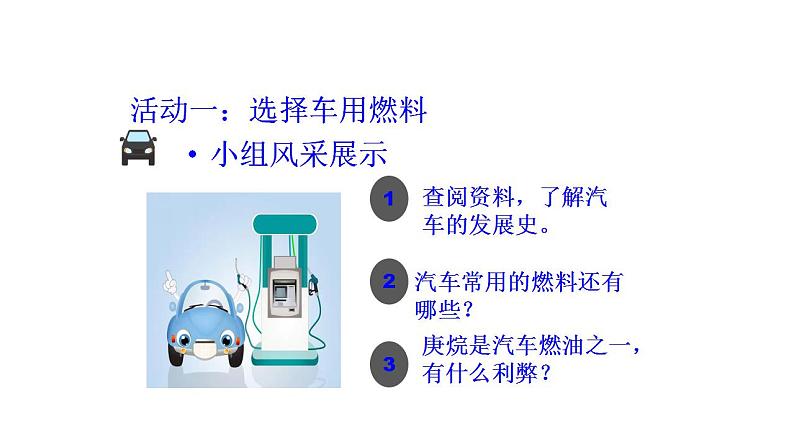 微项目：研究车用燃料及安全气囊——应用化学反应解决实际问题 课件 2022-2023学年高一化学鲁科版（2019）必修第二册07