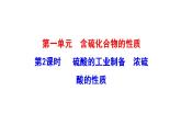 4.1.2 硫酸的工业制备  浓硫酸的性质 课件（21张） 2022-2023 苏教版 高中化学 必修第一册