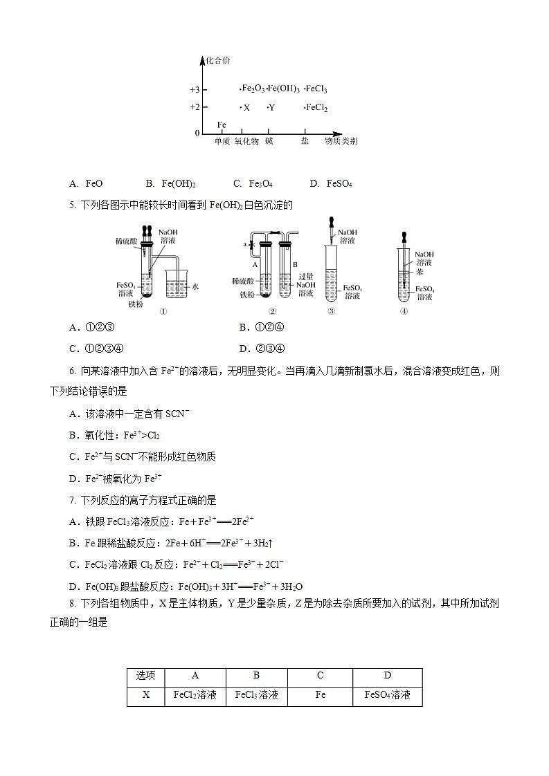 高中化学必修一 第03章 铁 金属材料A卷基础强化篇）原卷版）第2页
