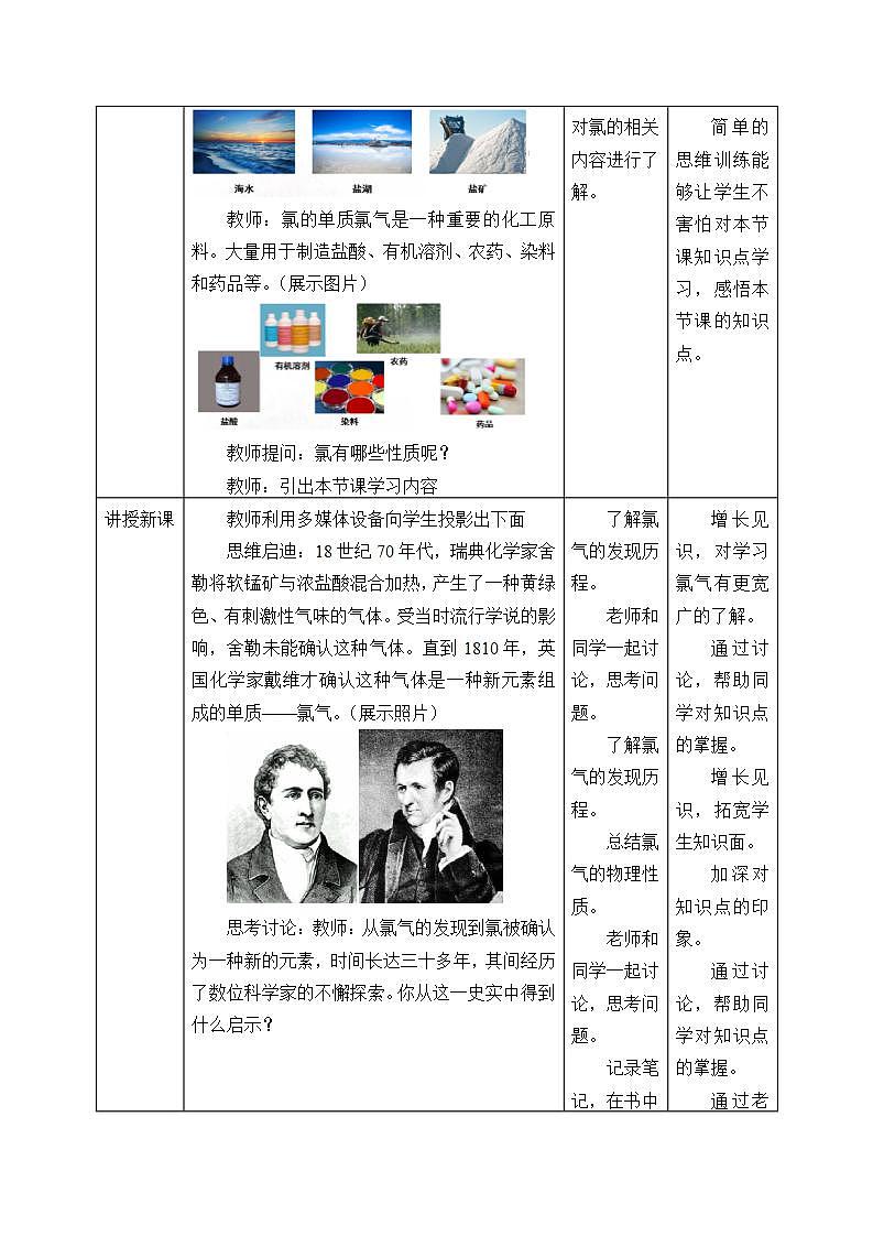 高中化学必修一 2.2 《第二节 氯及其化合物》优秀教学教案教学设计第2页