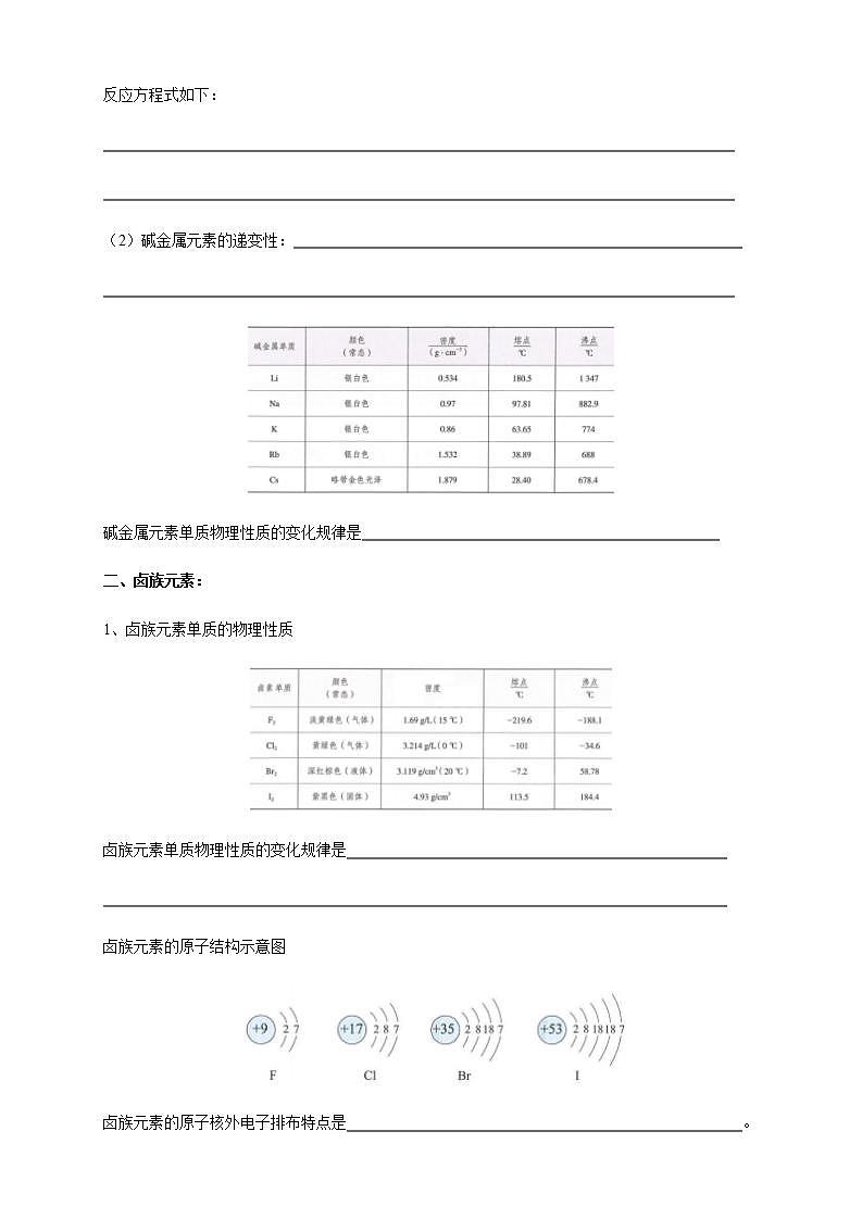 高中化学必修一 4.1.2 原子结构与元素的性质学案03