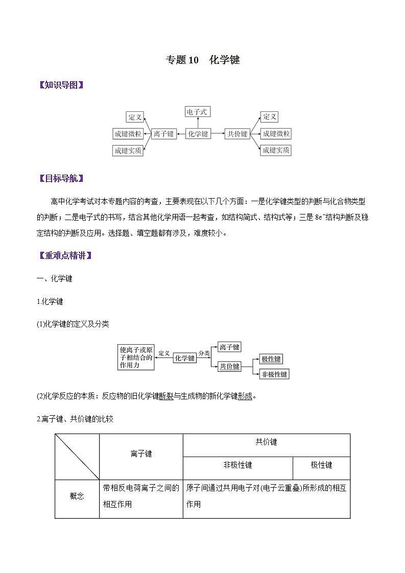 高中化学必修一 4.3 《第三节 化学键》课堂教学教案教学设计第1页