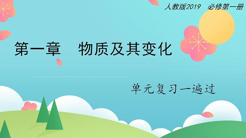 高中化学必修一 第一章 物质及其变化【复习课件】20202021学年新）01