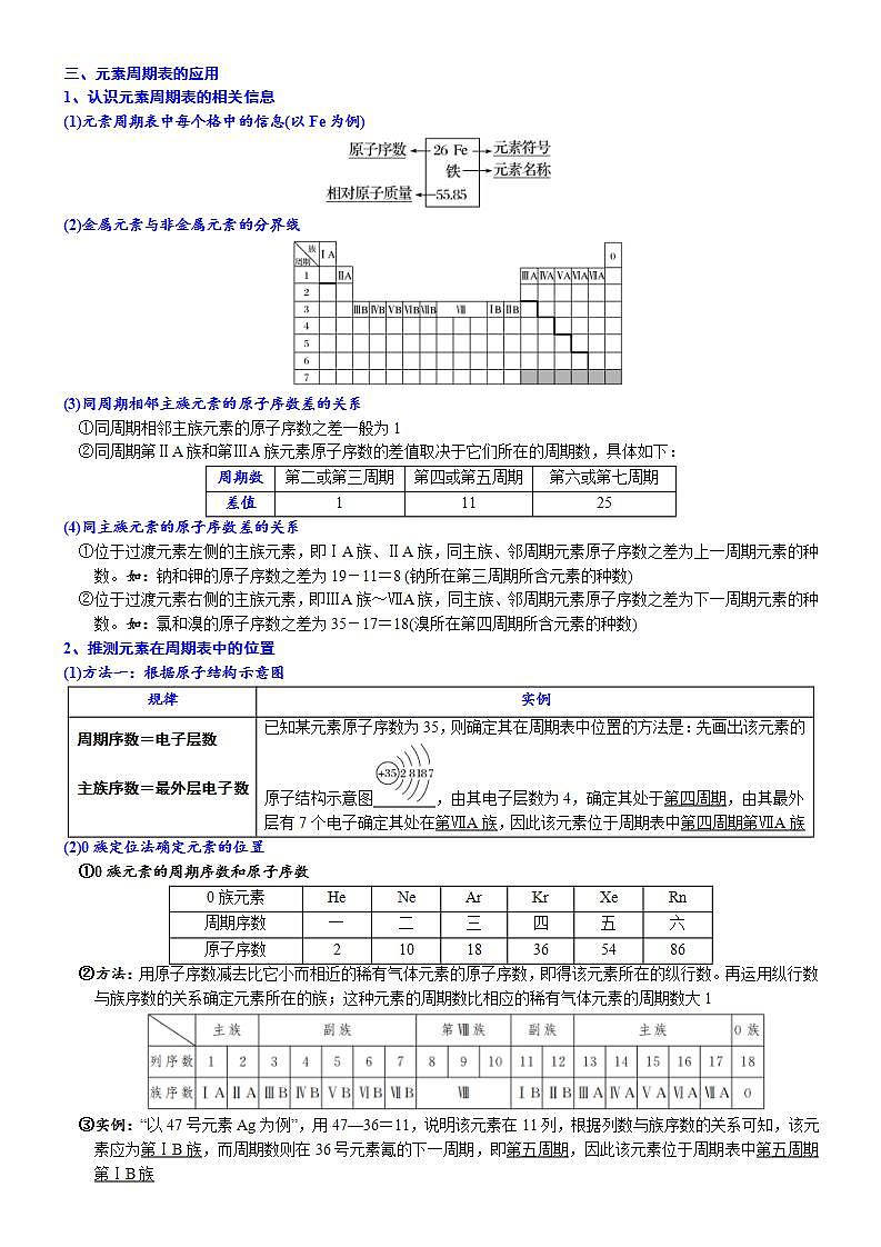 高中化学必修一 课时4.2 元素周期表20202021学年精品讲义）第3页