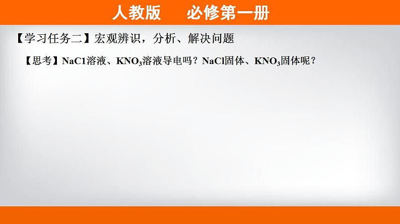 高中化学必修一 专题1.2.1 电解质的电离备课堂课件）） (共18张)第4页