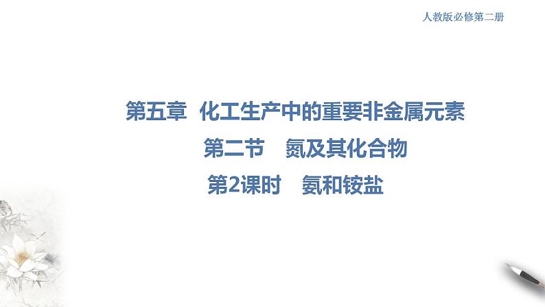 高中化学必修2 5.2.2 氨和铵盐 课件(共31张)01