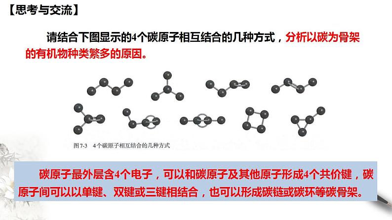 高中化学必修2 7.1.1 有机化合物中碳原子的成键特点 烷烃的结构 课件(共31张)08