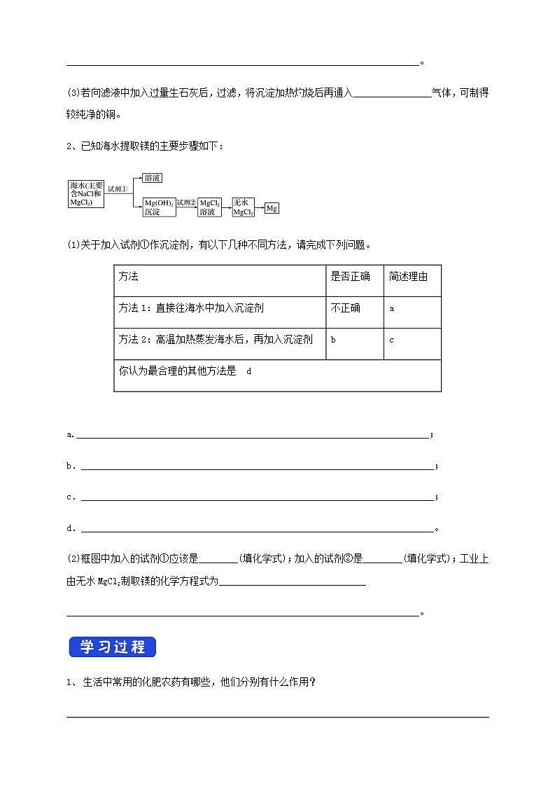 高中化学必修2 8.2 化学品的合理使用 学案新02