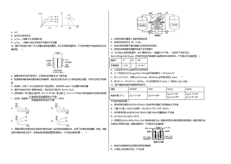 高中化学选择性必修一 2020-2021学年高二化学上学期期末测试卷03（）（考试版）第2页