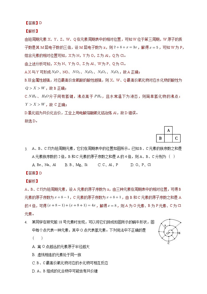 高中化学选择性必修二  1.2.1 原子结构与元素周期表练习下学期（解析版）第2页
