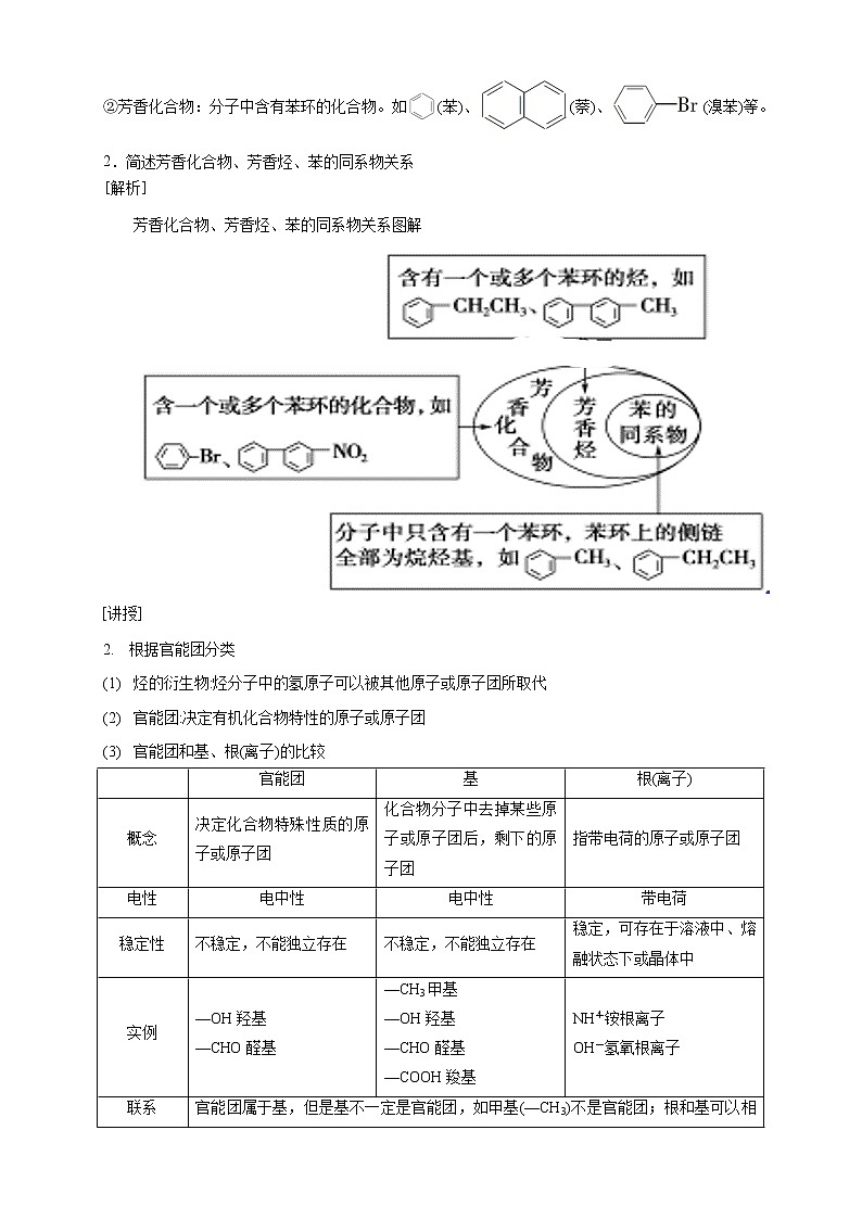 高中化学选择性必修三 1.1.1　有机化合物的分类方法教学设计下学期03