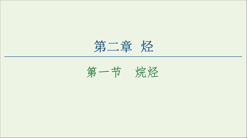 高中化学选择性必修三 第2章烃第1节烷烃课件第1页