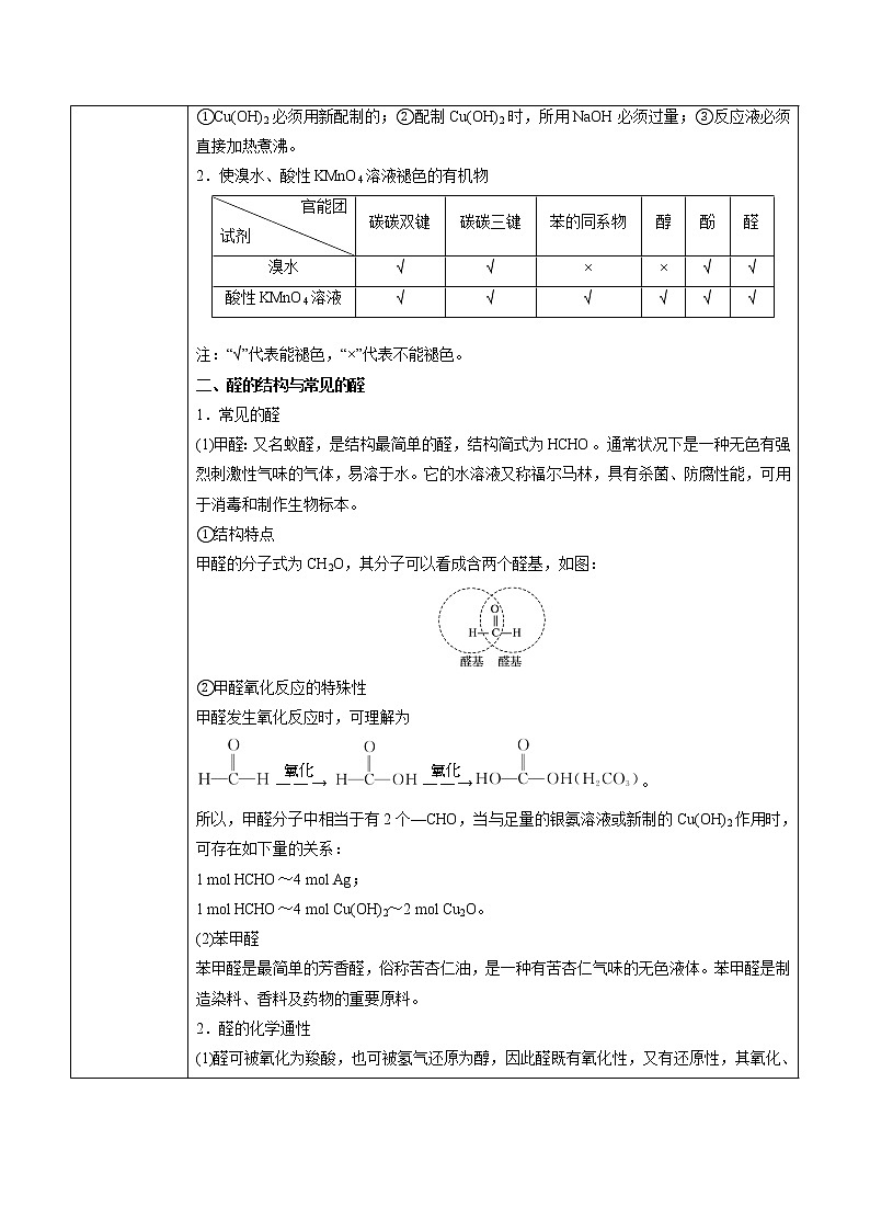 高中化学选择性必修三 第3章 第3节 醛　酮 讲义03